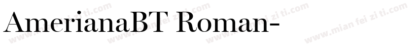 AmerianaBT Roman字体转换